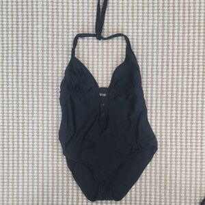 Mossimo Supply Co. Classic Black Halter One-Piece